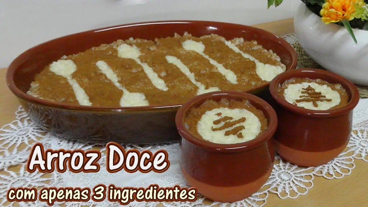 Arroz Doce 3 ingredientes