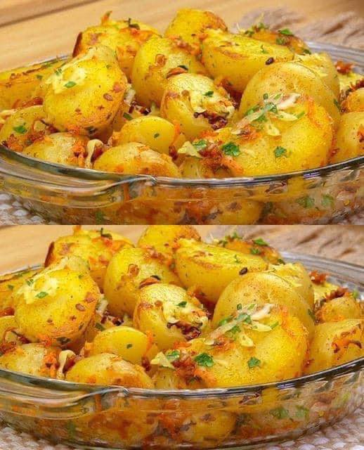 Receita Irresistível: Batatas com Cebola Assadas no Forno