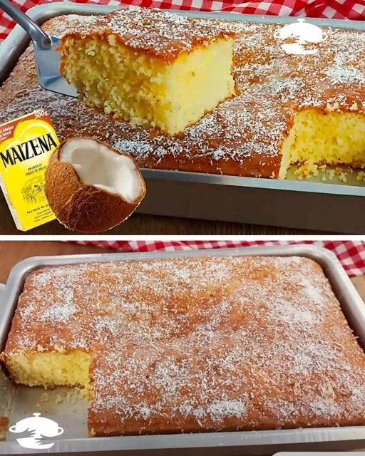 Bolo de Maisena com Coco que Desmancha na Boca